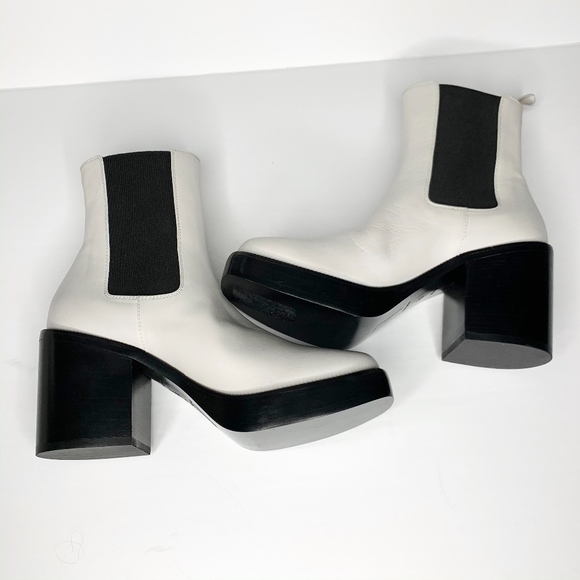 Balenciaga Shoes - Balenciaga Leather Chelsea Boots White